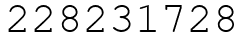 Число 228231728.