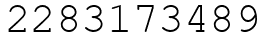 Число 2283173489.