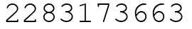 Число 2283173663.