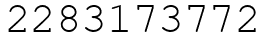 Число 2283173772.