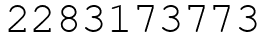 Число 2283173773.