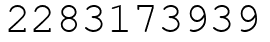 Число 2283173939.