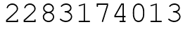 Число 2283174013.