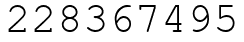 Число 228367495.