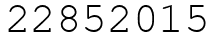 Число 22852015.