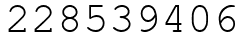 Число 228539406.