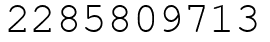 Число 2285809713.