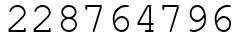Число 228764796.