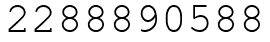 Число 2288890588.