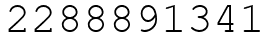 Число 2288891341.