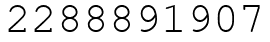 Число 2288891907.