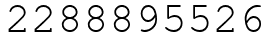 Число 2288895526.