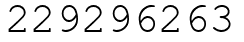 Число 229296263.