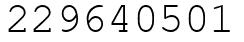 Число 229640501.