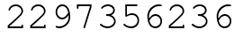 Число 2297356236.