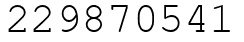 Число 229870541.