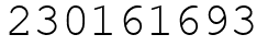 Число 230161693.