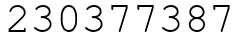 Число 230377387.