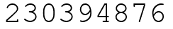 Число 230394876.