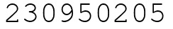 Число 230950205.