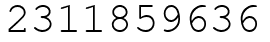Число 2311859636.