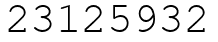 Число 23125932.