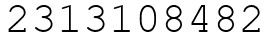 Число 2313108482.