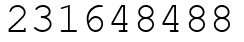 Число 231648488.