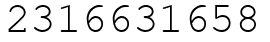 Число 2316631658.