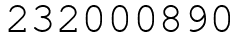 Число 232000890.