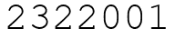 Число 2322001.