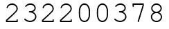 Число 232200378.