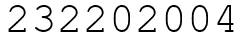 Число 232202004.