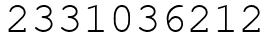 Число 2331036212.