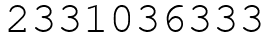 Число 2331036333.