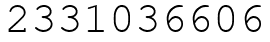 Число 2331036606.
