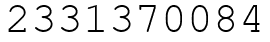 Число 2331370084.