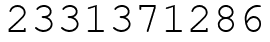 Число 2331371286.