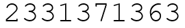Число 2331371363.