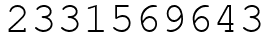 Число 2331569643.