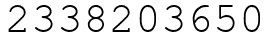 Число 2338203650.