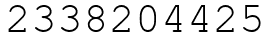 Число 2338204425.