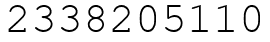 Число 2338205110.