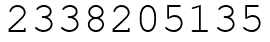 Число 2338205135.