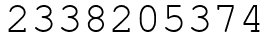 Число 2338205374.
