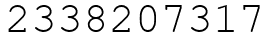 Число 2338207317.