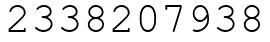 Число 2338207938.