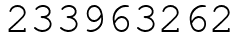 Число 233963262.