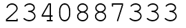 Число 2340887333.