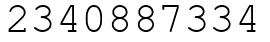 Число 2340887334.